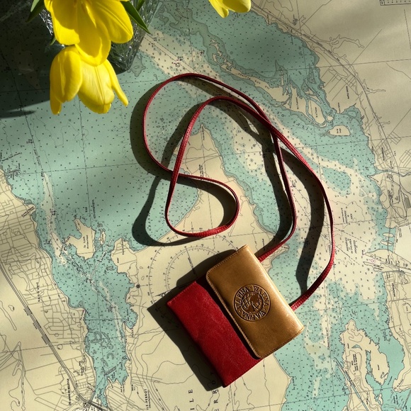 Vintage 90s Via Fina Mini Leather Wallet / Purse - Picture 2 of 7